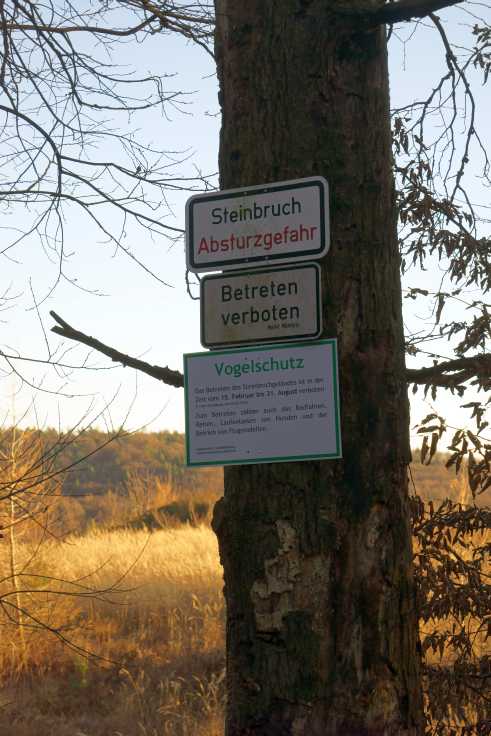 Schilder im
        Wald