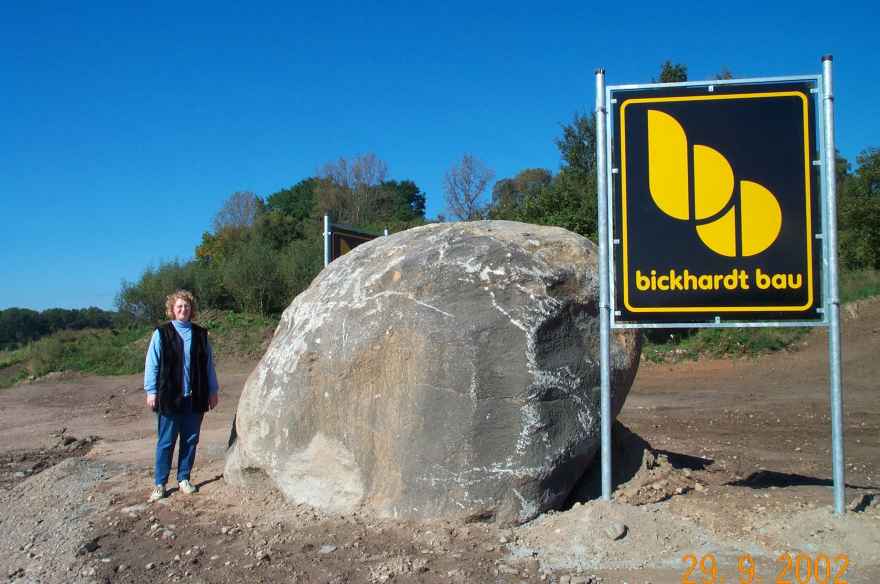 Dicker Stein bei Damm