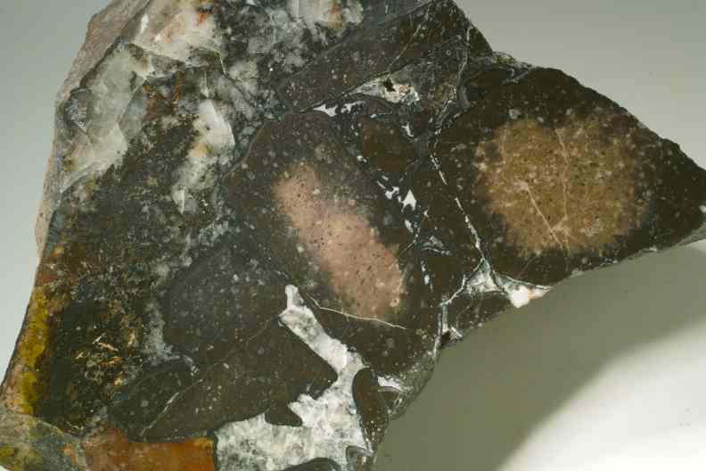 mit
        Braunit imprgnierte Rhyolith