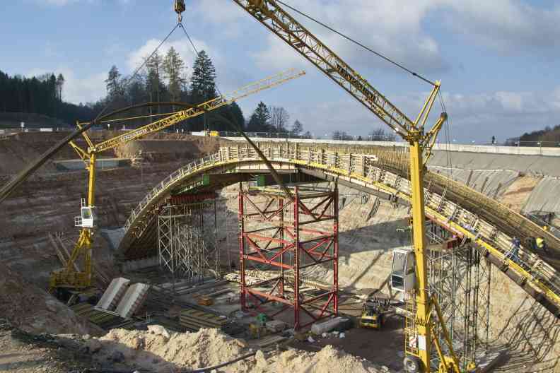 Brckenbaustelle
      bei Weibersbrunn