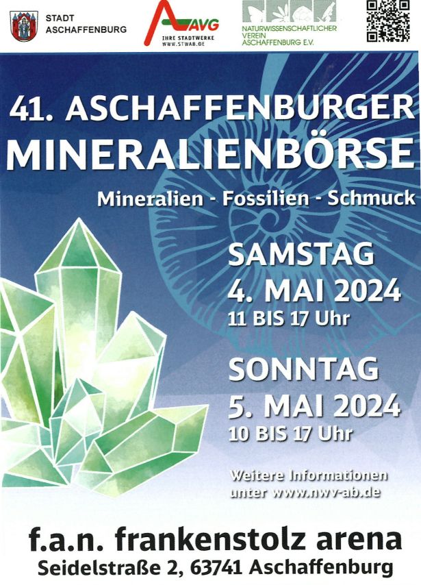Plakat
          Aschaffenburger Mineralienbörse