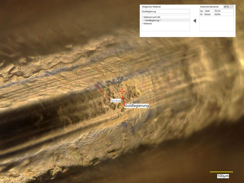 Gold auf
      Nickel